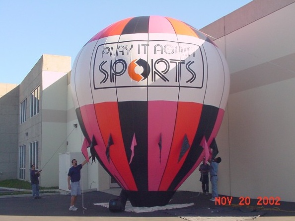 Red Black Pink Rooftop Ad Play Itagain Sports Balloon