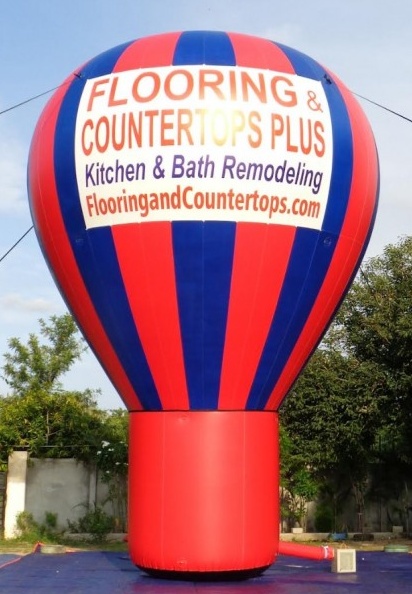 Red Purple Rooftop Ad Flooring Countertops Plus Balloon