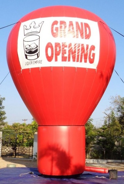 Red Rooftop Ad Now Opening Balloon