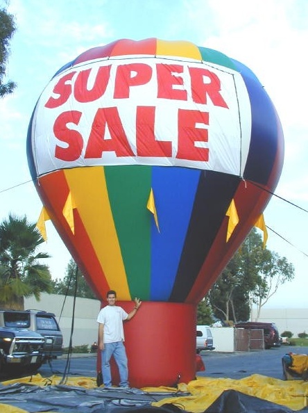 Red White Yellow Green Rooftop Ad Super Sale Balloon