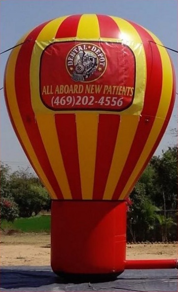 Red Yellow Rooftop Ad All Aboaed New Patients Balloon