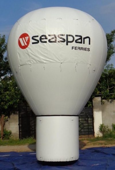 White Rooftop Ad Seaspan Balloon