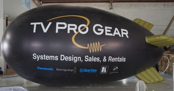 Black Advertising Tv Pro Gear Blimp