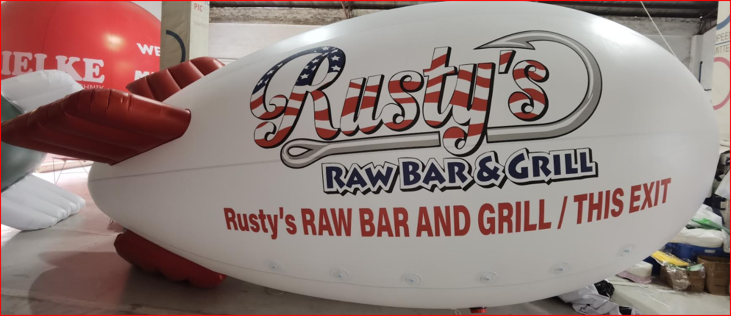 Restaurant and Bar Advertising Helium Blimp