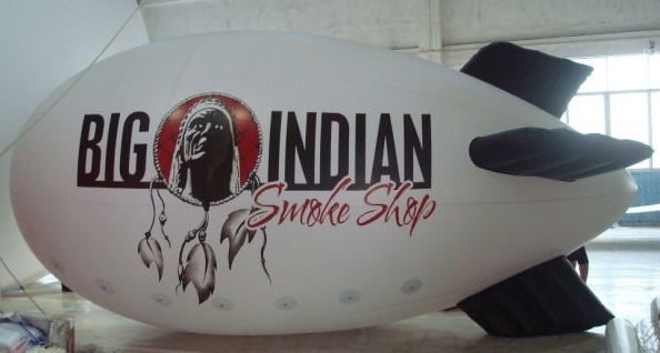 White Advertising Big Indian Smoke Shop Blimp