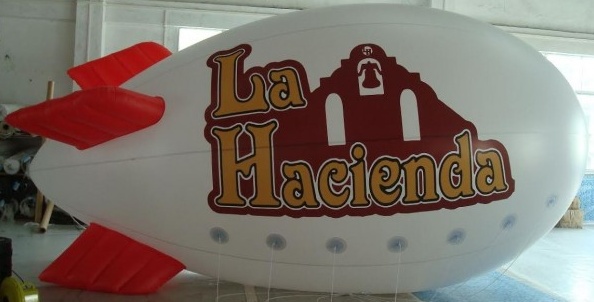 White Advertising La Hacienda Blimp