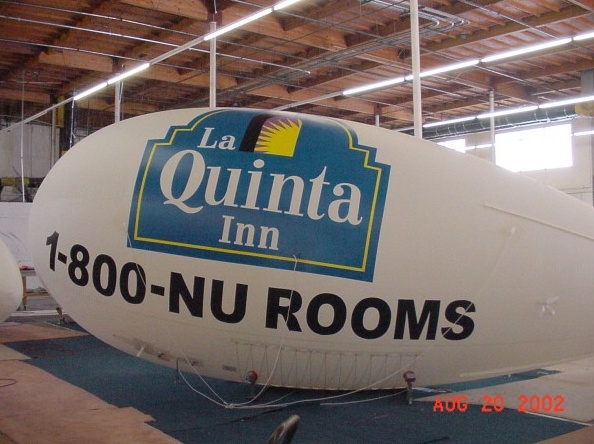 White Advertising La Quinta Inn Blimp