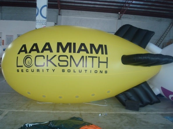 Yellow Advertising Aaa Miami Locksmith Blimp