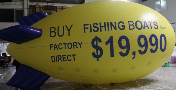 Yellow Fishing Boats Blimp