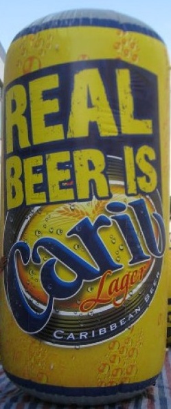 Black Yellow Custom Real Beer Caril Inflatable