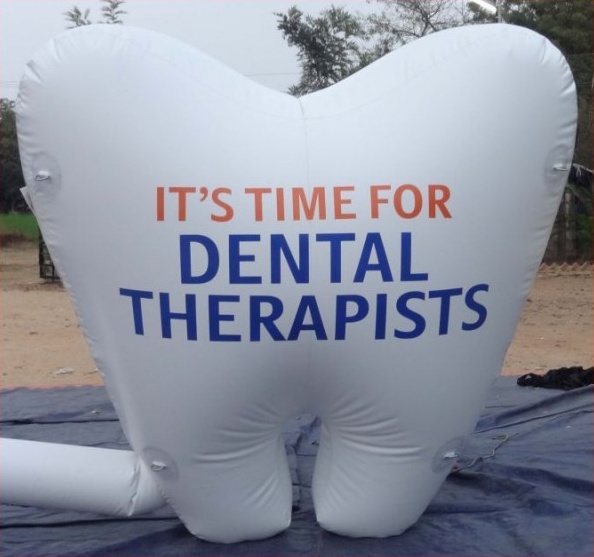 Blue White Custom Dental Therapis Inflatable