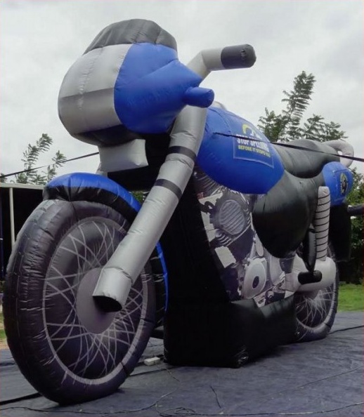 Cement Colour Blue Custom Stop Speeding Inflatable