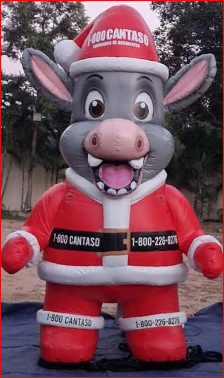 Custom Inflatable Holiday Donkey for Auto Insurance
