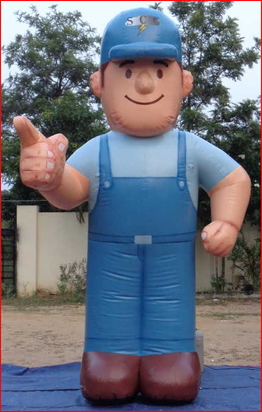 Custom Inflatable Farmer Character for Agricultural Trade Show