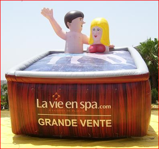 Custom Inflatable Hot Tub Spa Display with Branding