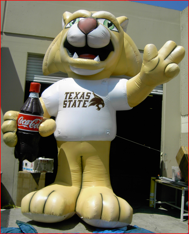 Custom Inflatable Texas State University Bobcat Mascot
