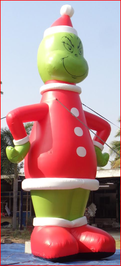Giant Inflatable Christmas Grinch for Auto Dealership