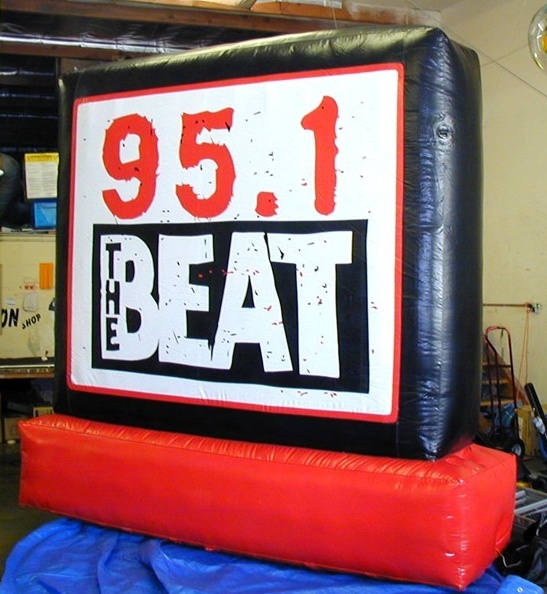 Red White Custom 95.1 Beat Inflatable
