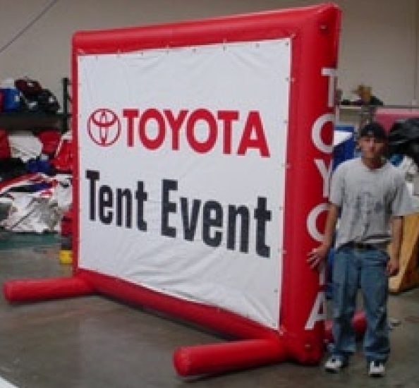 Red White Custom Toyota Tent Event Inflatable