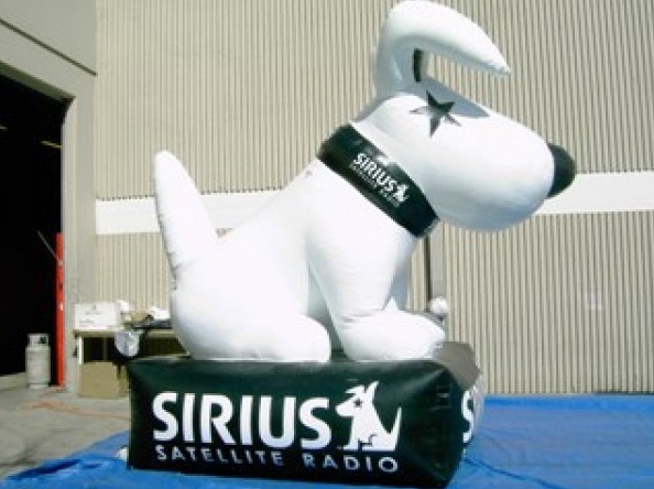 White Black Custom Sirius Satellite Radio Inflatables