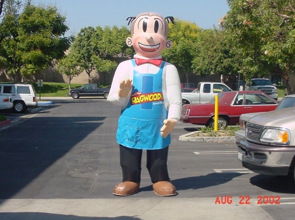 White Blue Black Custom Dagwoods Inflatable