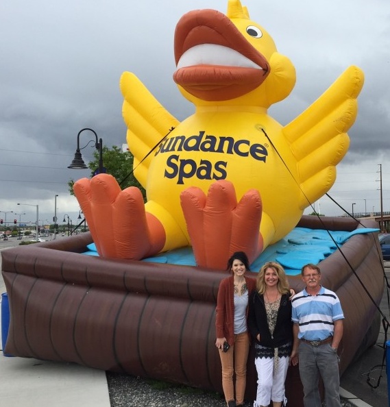 Yellow Orange Brown Custom Sundance Spas Inflatables