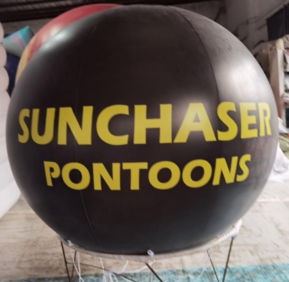 Black Yellow Helium Sunchaser Pontoons Sphere