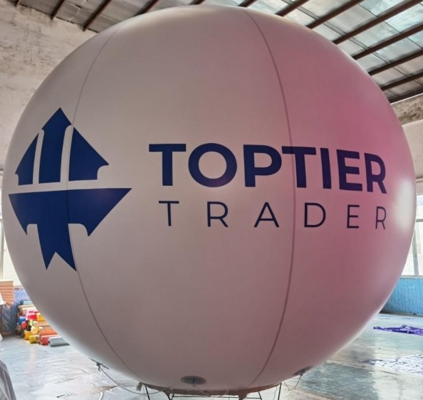 Faint Pink Blue Helium Toptire Trader Sphere