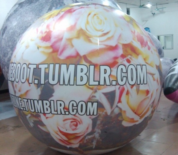 Pink Yellow Helium Tumbler Sphere