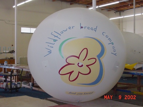 White Helium Wildflower Bread Company Sphere