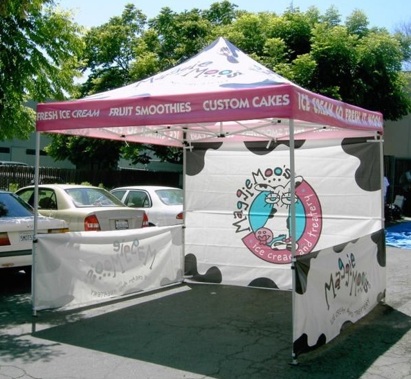 White Custom Maggie Moos Tent