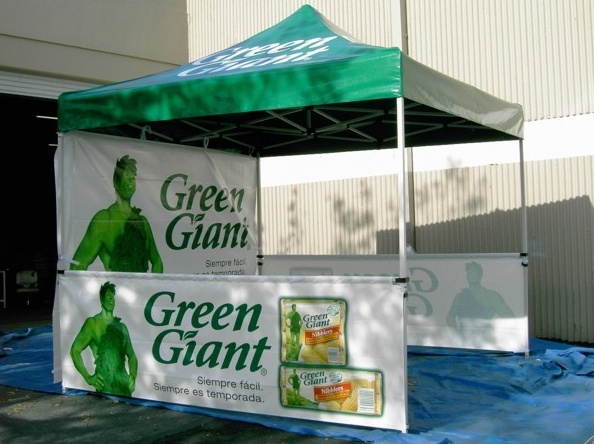 White Green Custom Green Giant Tent