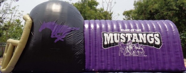 Black Pueple Football Mustanges Tunnel