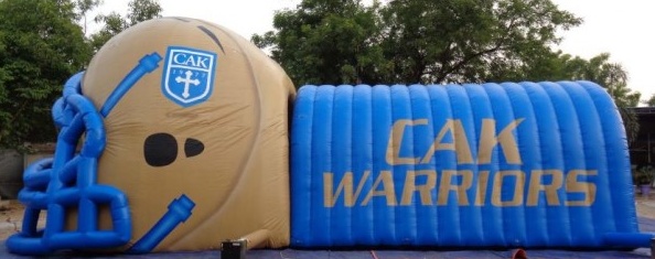 Blue Football Cak Warriors Tunnel