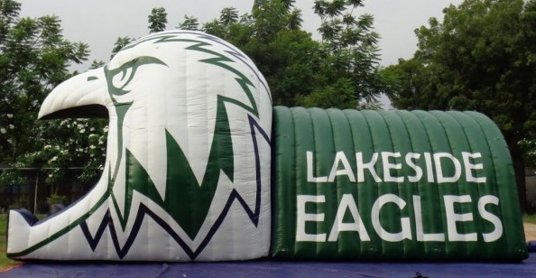 Green White Football Lakeside Eagles Tunnel