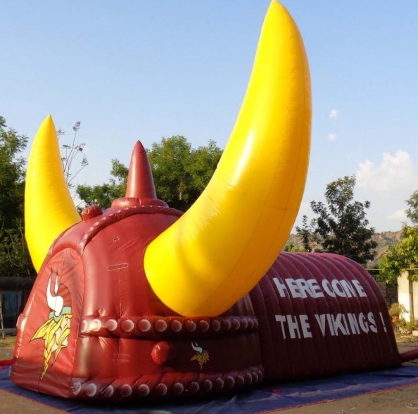 Red Yellow Football Here A One Vikings Tunnel