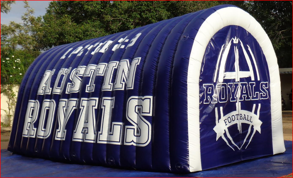 Austin Royals Football Tunnel with Logo End Cap