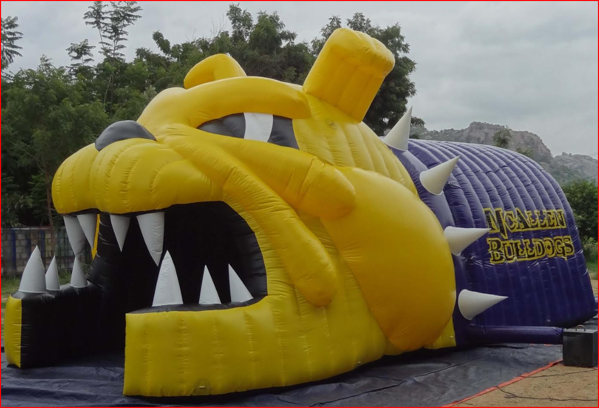 McAllen Bulldogs Mascot Football Tunnel with Team Branding