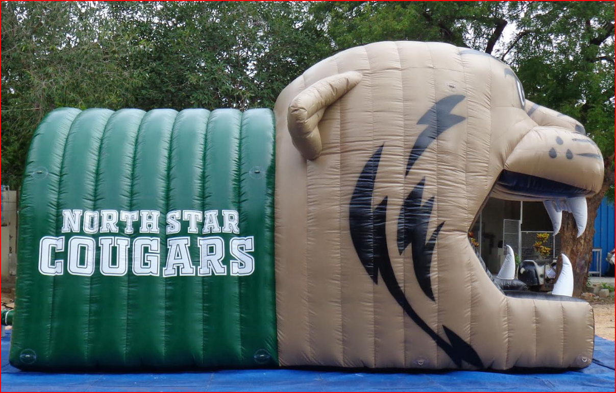 North Star Cougars Mascot Football Tunnel