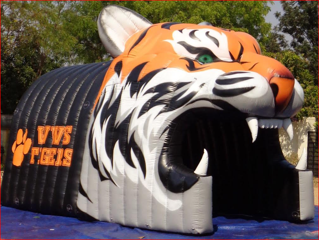 VVS Tigers Orange Mascot Football Tunnel